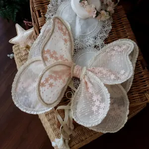 [預購] KruhitkaLove - 小精靈公主翅膀 (Ivory Pink Embroidery)