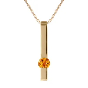 0.25 Carat 14K Solid Yellow Gold Necklace Naturalcitrine