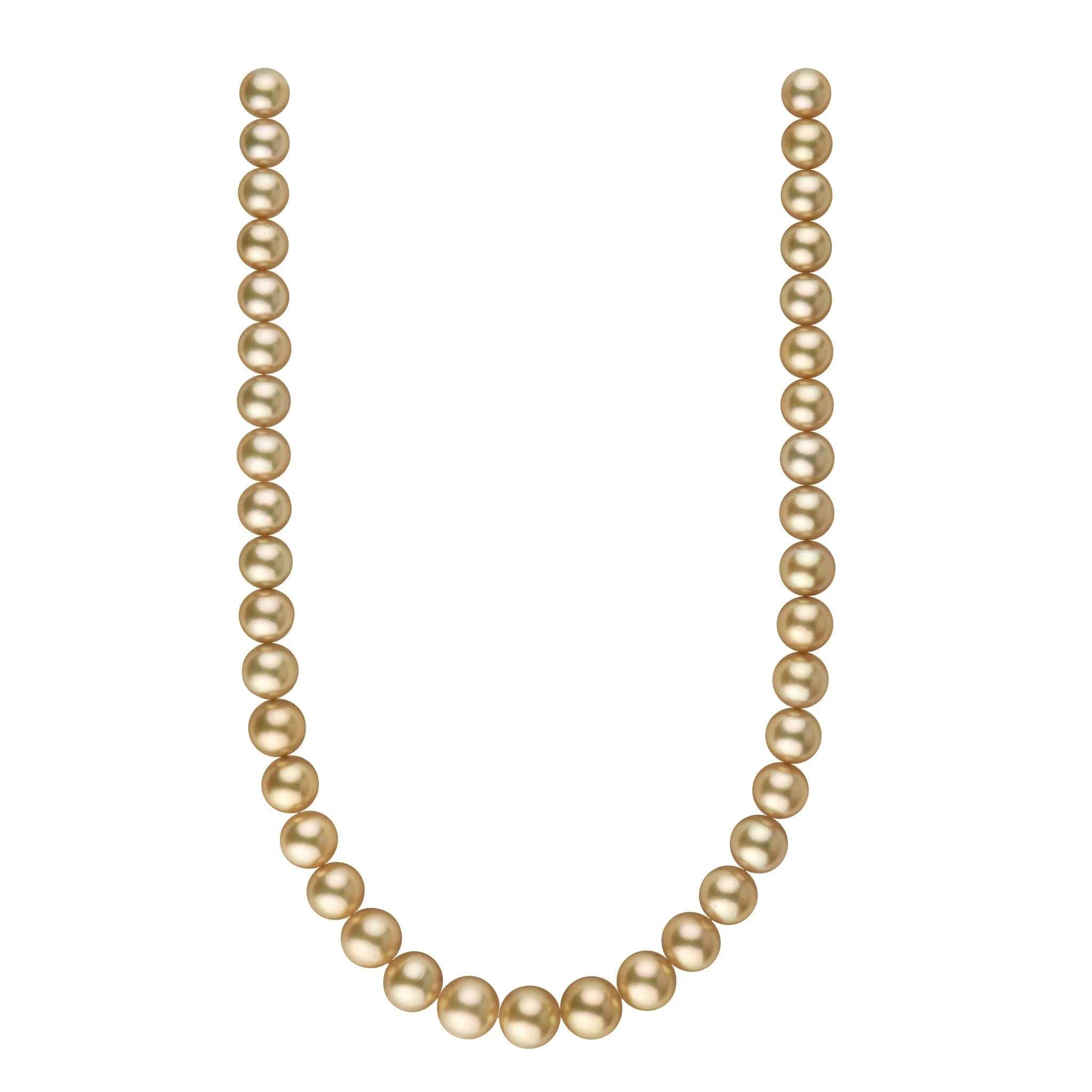 10.2-12.7 mm AA /AAA Golden South Sea Round Pearl Necklace