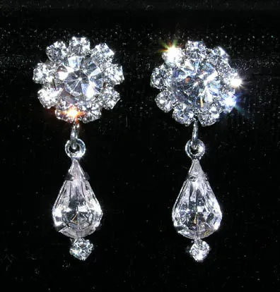 #14737 - Simply Rosette Drop Earring
