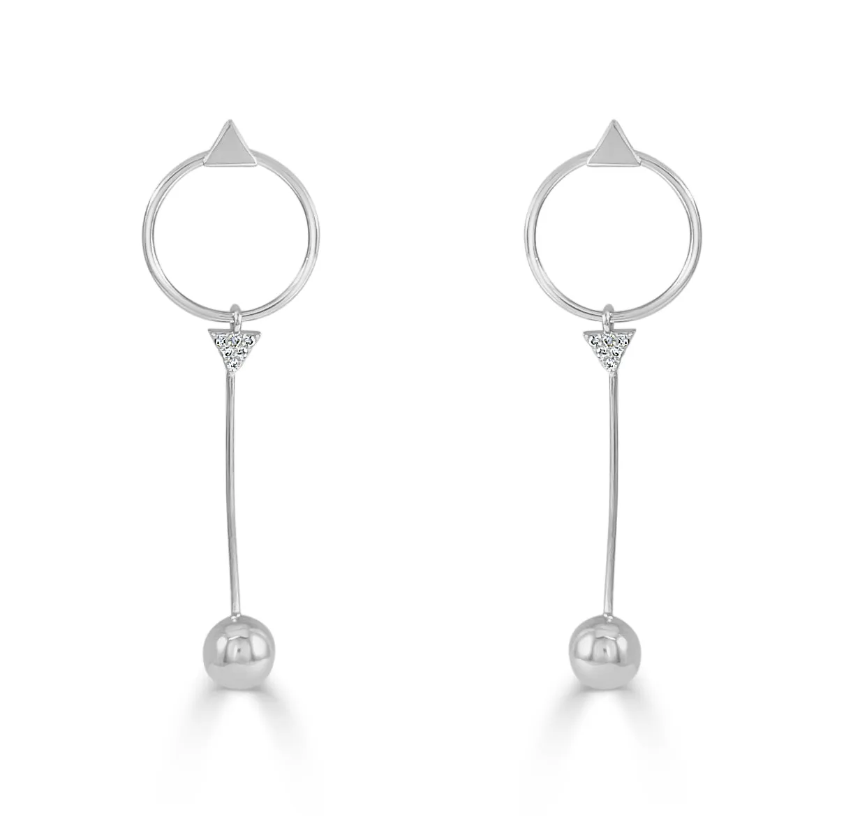 14k Gold & Diamond Earrings - 0.10ct