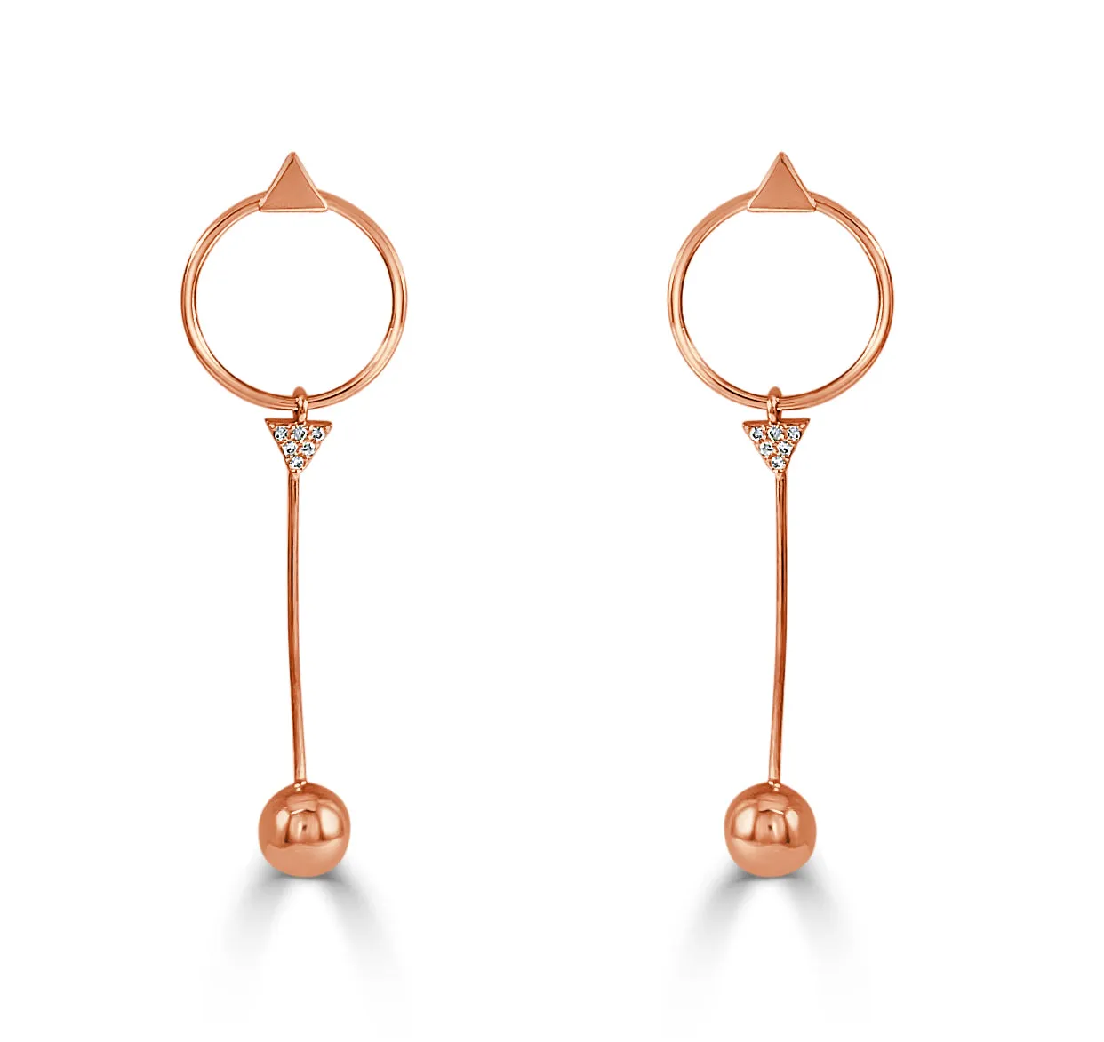 14k Gold & Diamond Earrings - 0.10ct