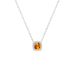 14KW 20D0.05CT,1CT0.36CTCU/RD DIAMOND/CITRINE NK  (118N402277WCT14)
