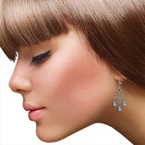 3.75 Carat 14K Solid White Gold Take Me Home Blue Topaz Earrings