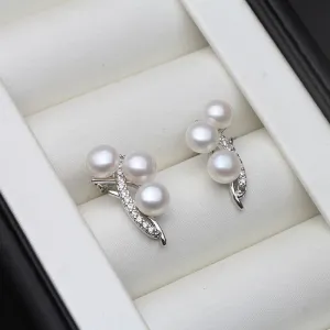 925 Sterling Silver Earrings with Freshwater Pearl