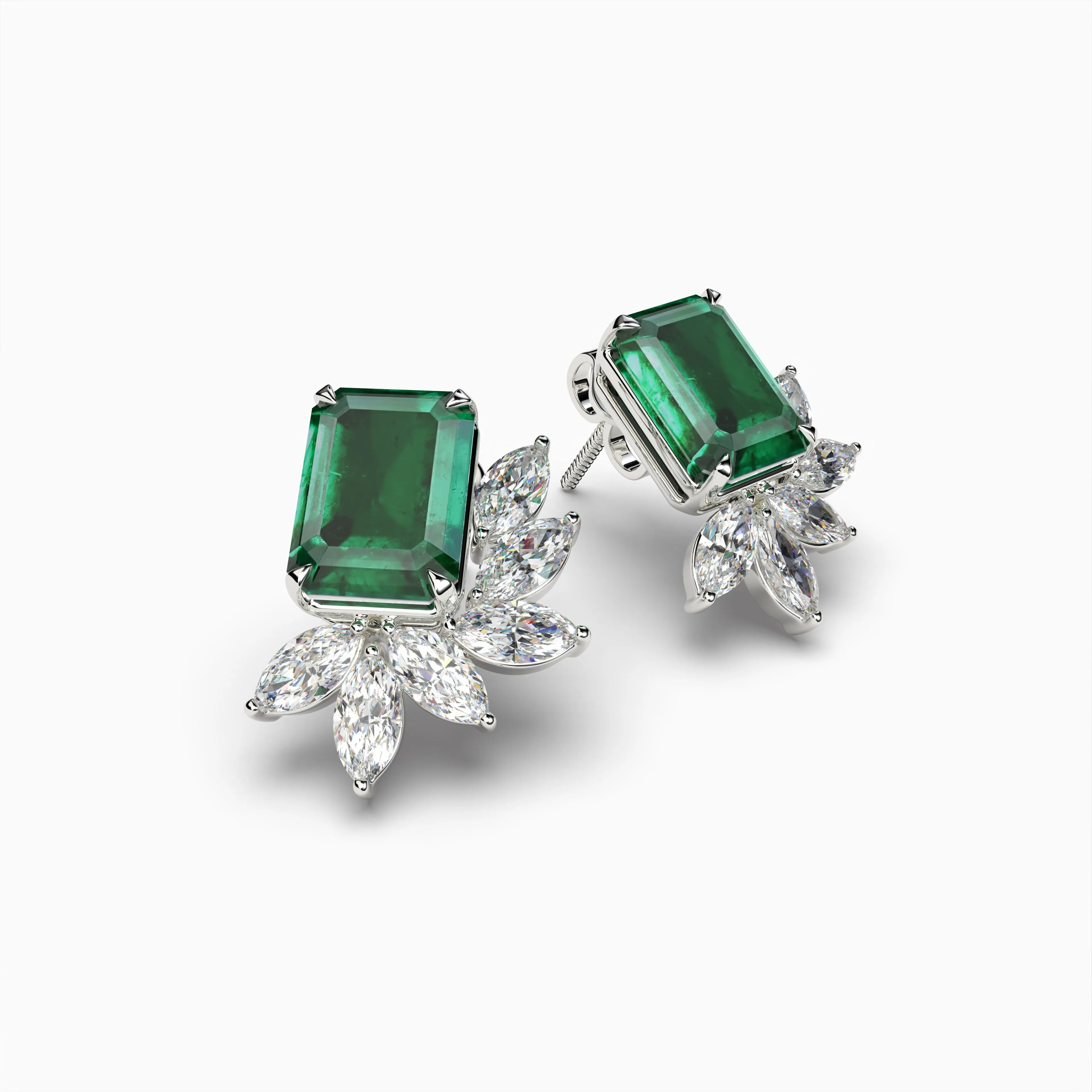 Adeline Real Zambian Emerald Earring Simple and Beautiful Design