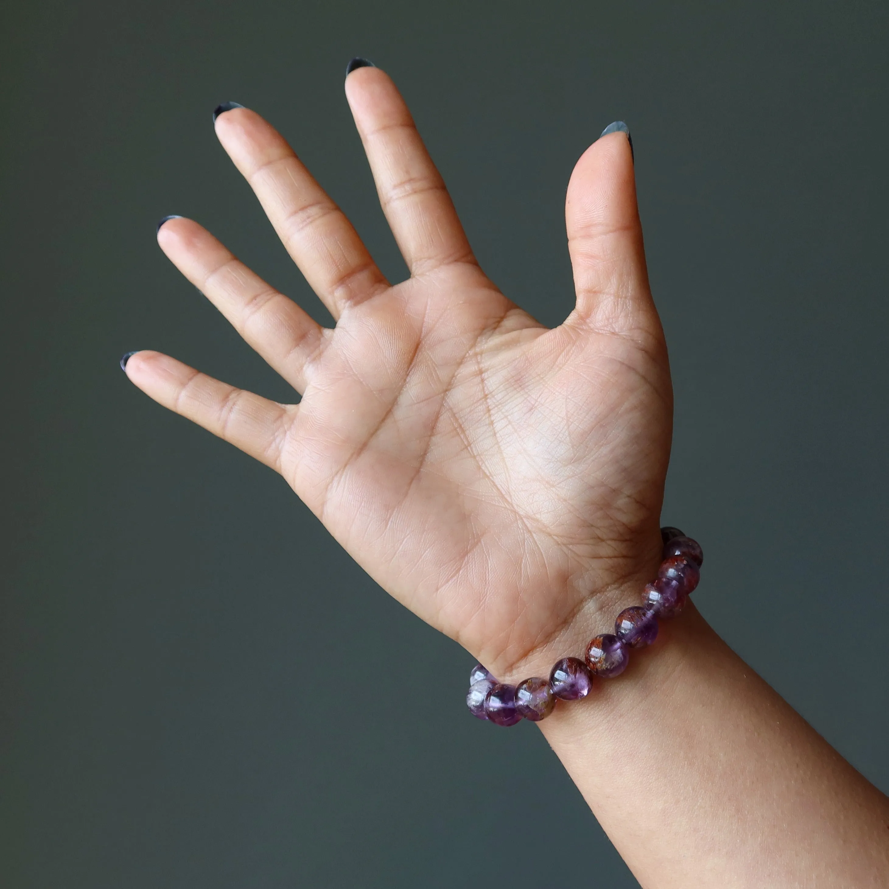Amethyst Bracelet Fire Goethite