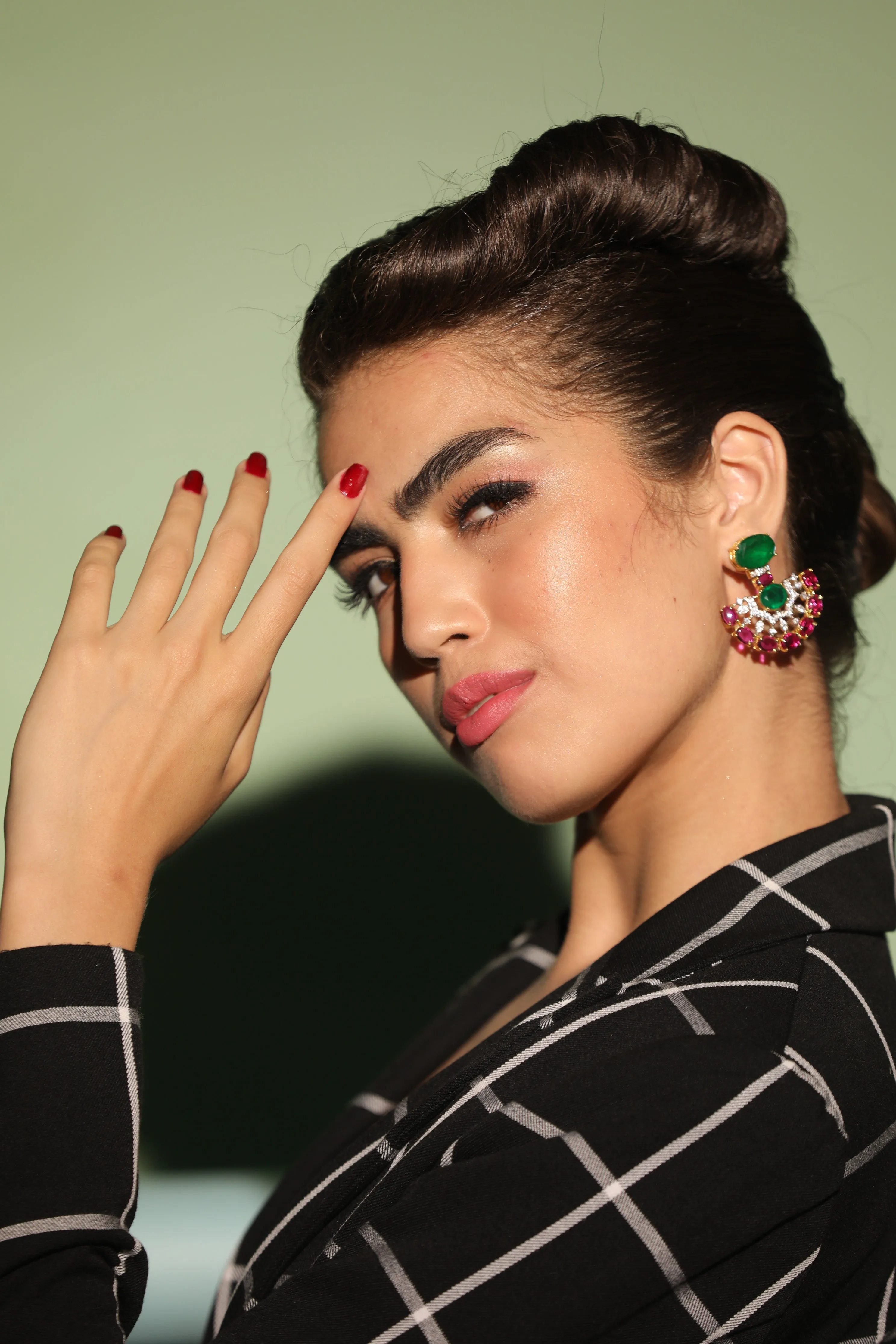 Anushree Sardesai, Stylist and Beauty Editor at Hello Magazine, in Modarta Statement Earrings