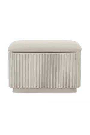 Beige Fluted Storage Ottoman | Caracole For The Love Of