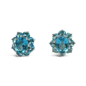 Blue Topaz Estate Earrings