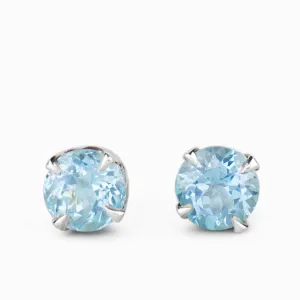 Blue Topaz Stud Earrings