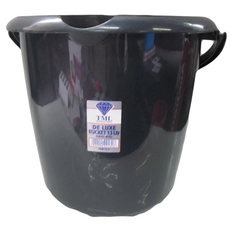 Bucket with Handle & Spout 13L Graphite