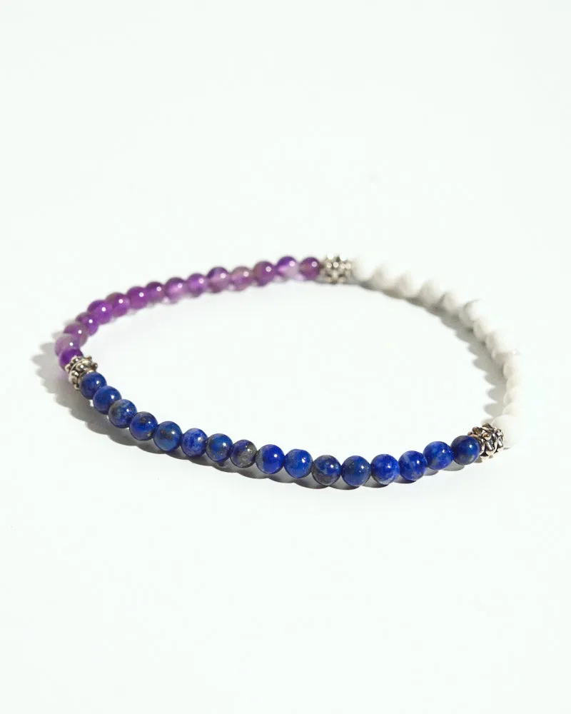 Calm   Clarity Bracelet - Amethyst - Lapis - Howlite