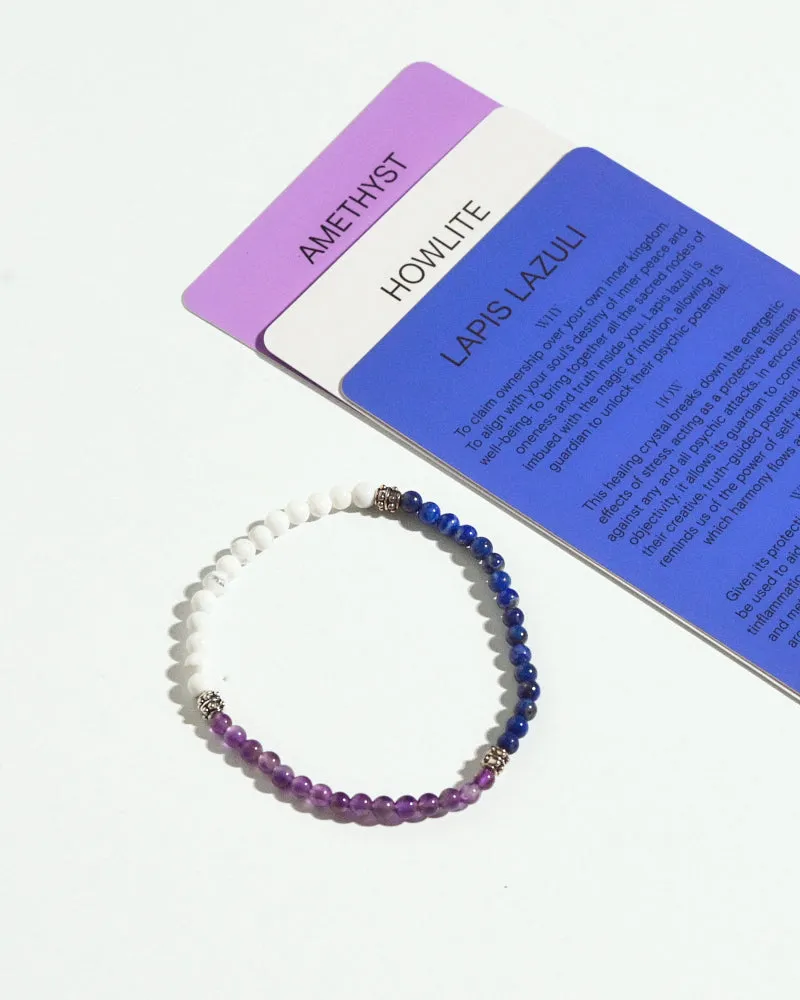 Calm   Clarity Bracelet - Amethyst - Lapis - Howlite