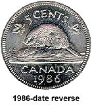 Canada Steel 2009 5 cents  (Elizabeth II) 3.95gr 0.945