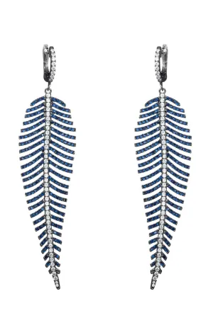 Caroline Earrings - Blue, Green, and Silver