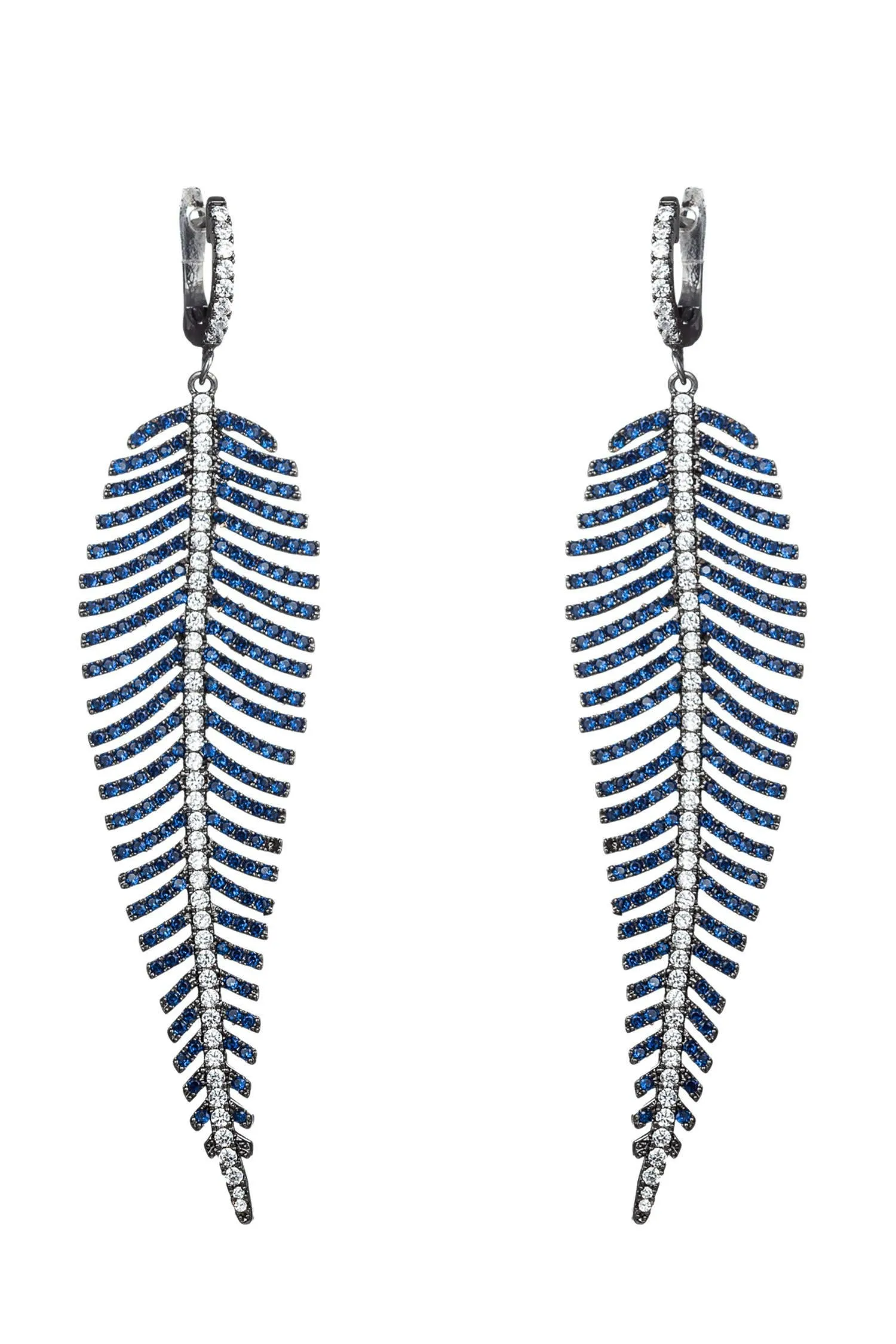 Caroline Earrings - Blue, Green, and Silver