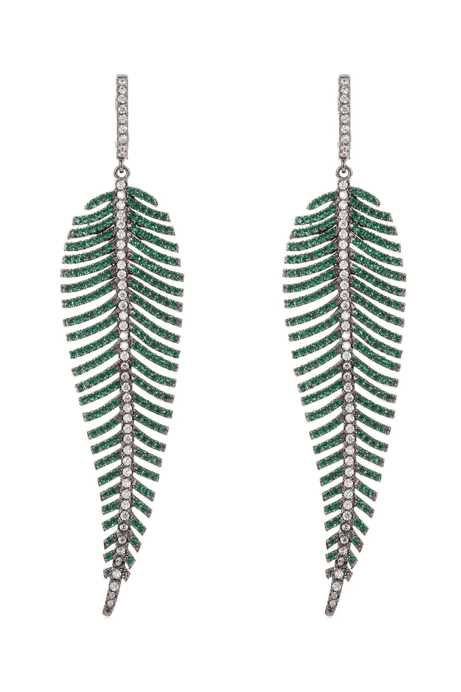 Caroline Earrings - Blue, Green, and Silver