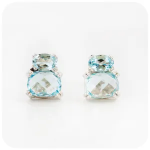 Charlotte, Sky Blue Topaz Stud Earring