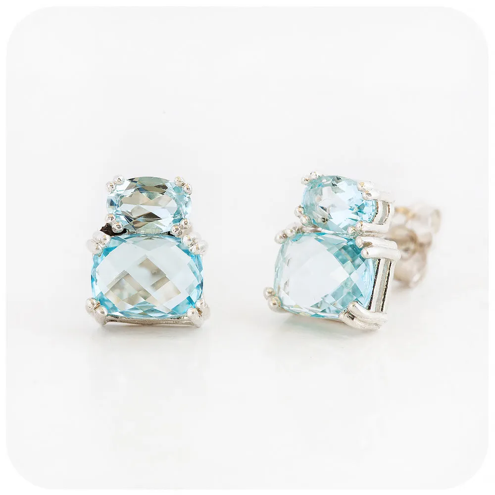 Charlotte, Sky Blue Topaz Stud Earring