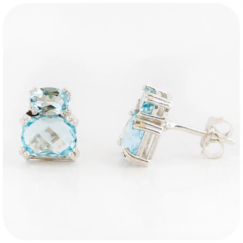 Charlotte, Sky Blue Topaz Stud Earring