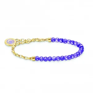 Charmista Violet Sterling Silver Gold Plated Enamel Bracelet A2130-427-13