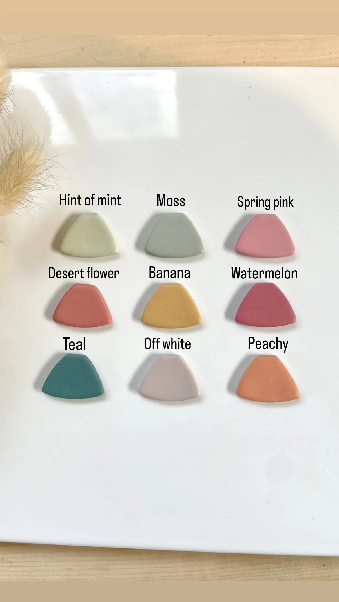 Chevron - Polymer Clay Dangle: Spring Pink