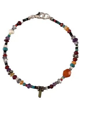 Chrome Diopside Beaded Gemstone Bracelet #7