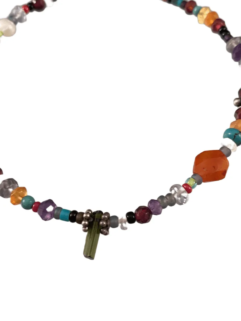 Chrome Diopside Beaded Gemstone Bracelet #7
