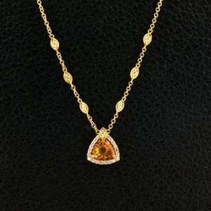 Citrine & Diamond Necklace