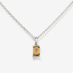 Citrine Silver Necklace