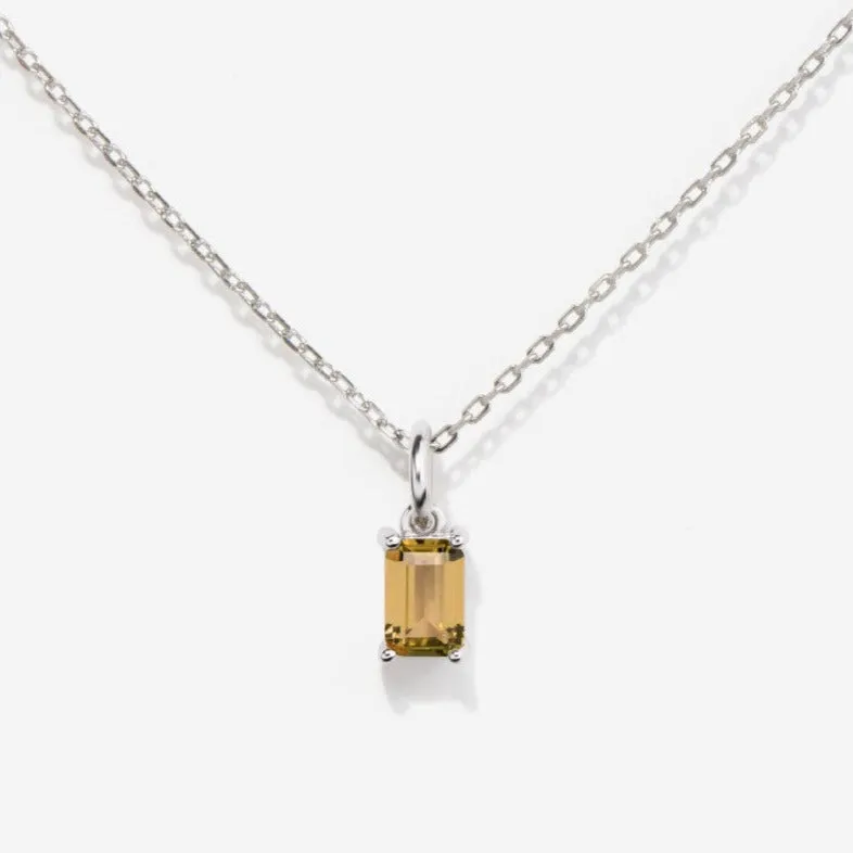Citrine Silver Necklace