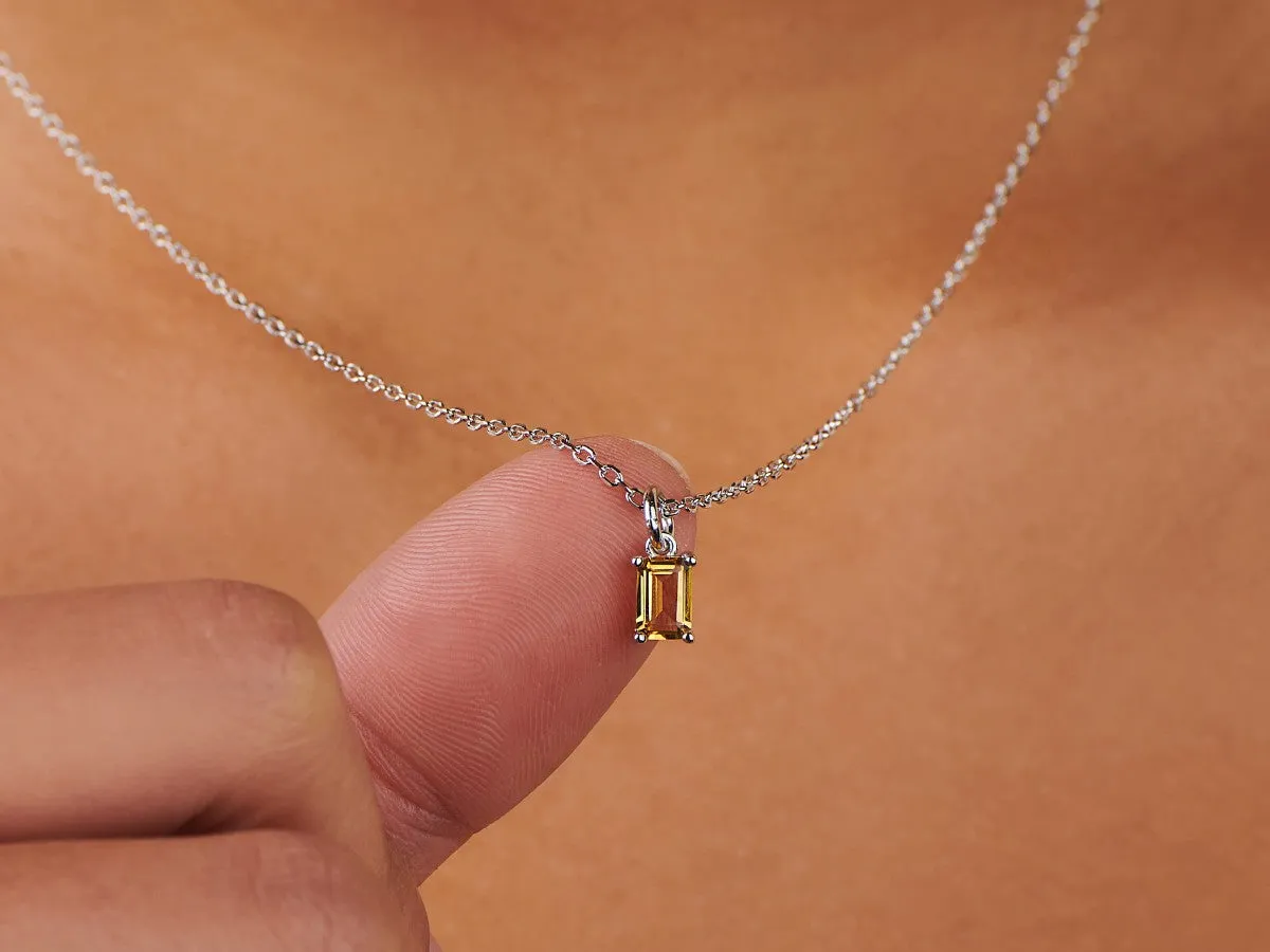 Citrine Silver Necklace