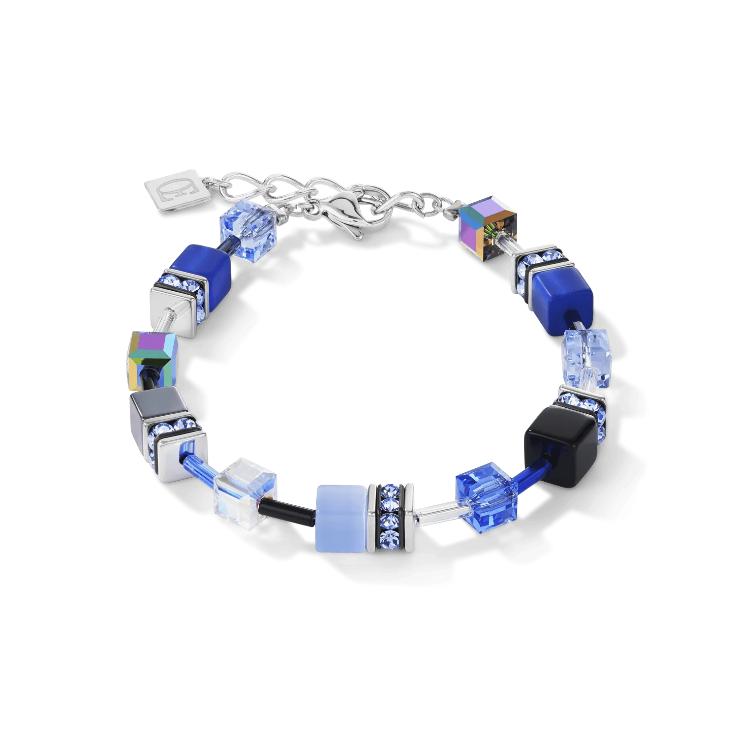 Coeur De Lion Cobalt Blue Grey Swarovski® Crystals GeoCUBE® Bracelet