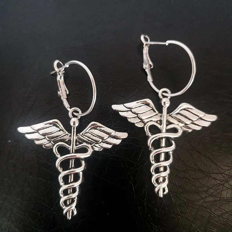 Cross Dangle Drop Earrings