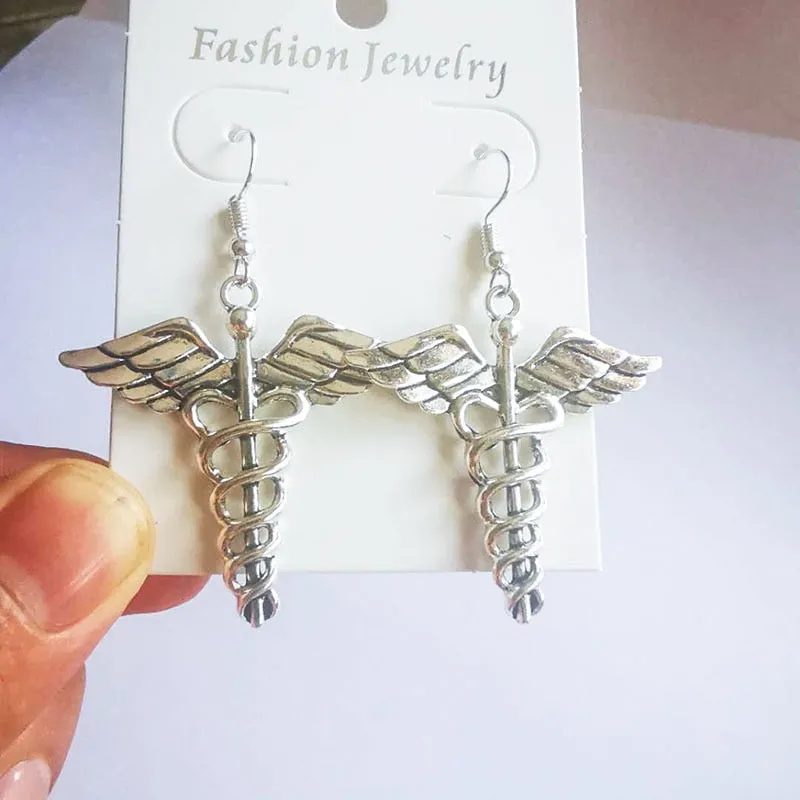 Cross Dangle Drop Earrings