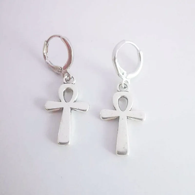 Cross Dangle Drop Earrings