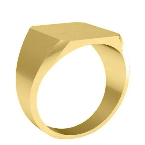 Cut Corner Square Signet Ring - 17mm x 15mm