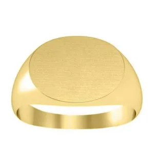 Elongated Oval Signet Ring for Women - 11mm x 7mm