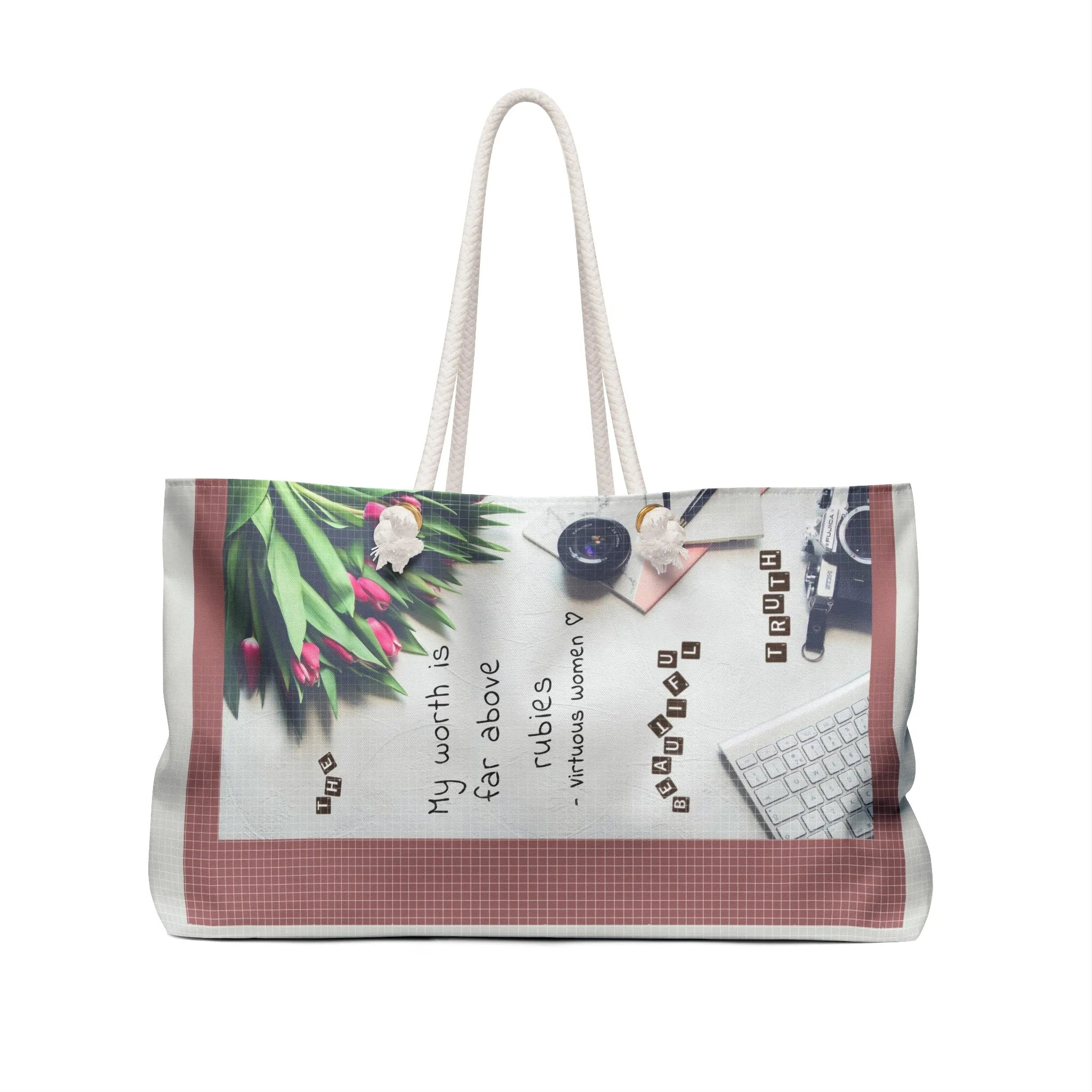 English || Virtuous Woman Weekender Tote