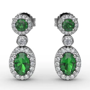 FANA Emerald and Diamond Dangle Earrings ER1624E