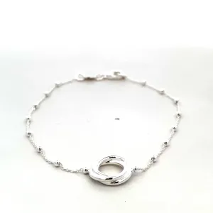 Farra Cut out Circle Silver Bracelet
