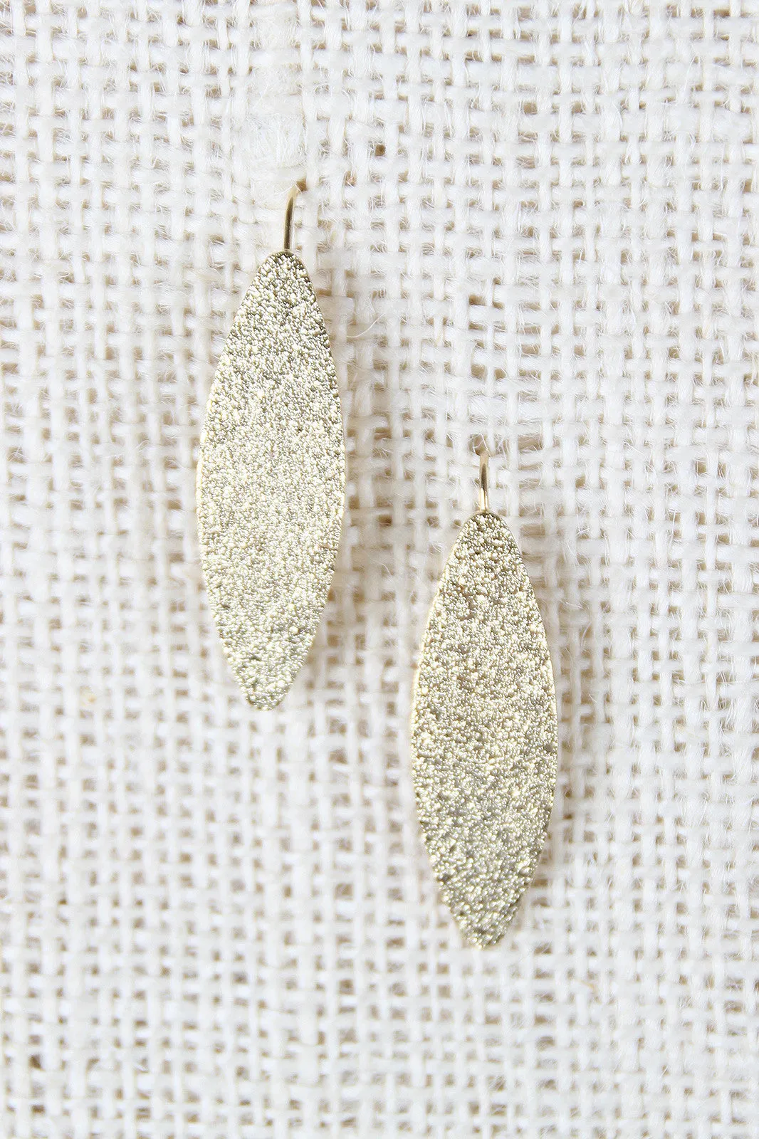 Flat Sparkly Encrusted Dangle Earrings