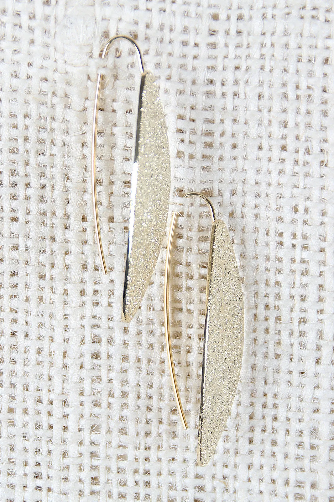 Flat Sparkly Encrusted Dangle Earrings