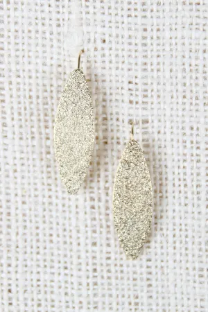 Flat Sparkly Encrusted Dangle Earrings