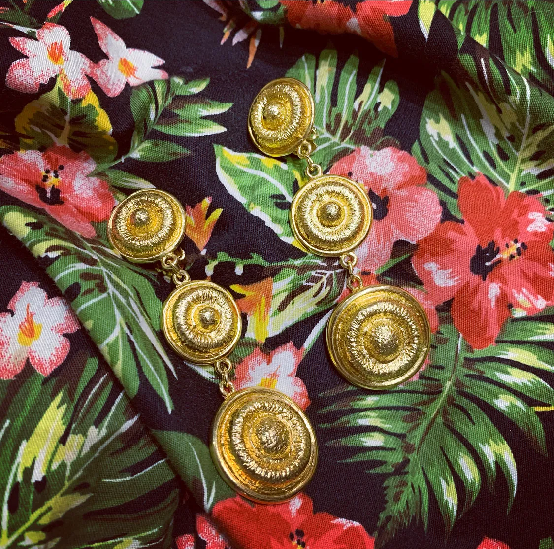 Gold Earrings Chandelier Clip On by Sardi London