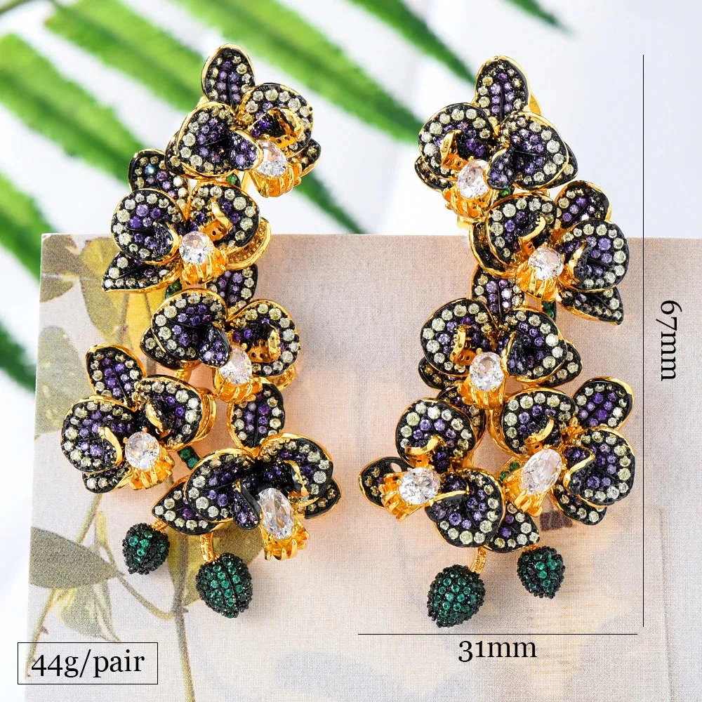 Gorgeous Crystal Dangle Earrings for Women Bridal Wedding Party Jewelry Accessory