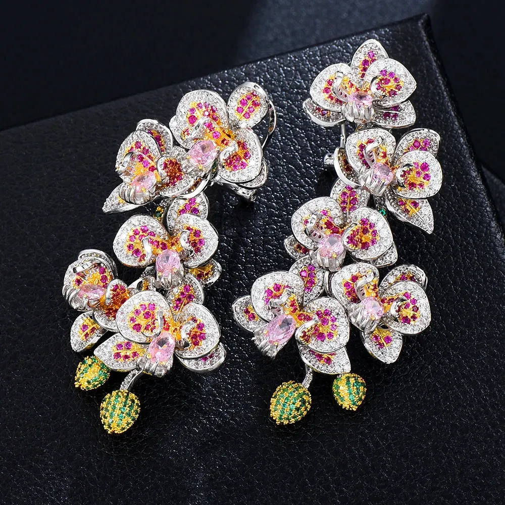 Gorgeous Crystal Dangle Earrings for Women Bridal Wedding Party Jewelry Accessory