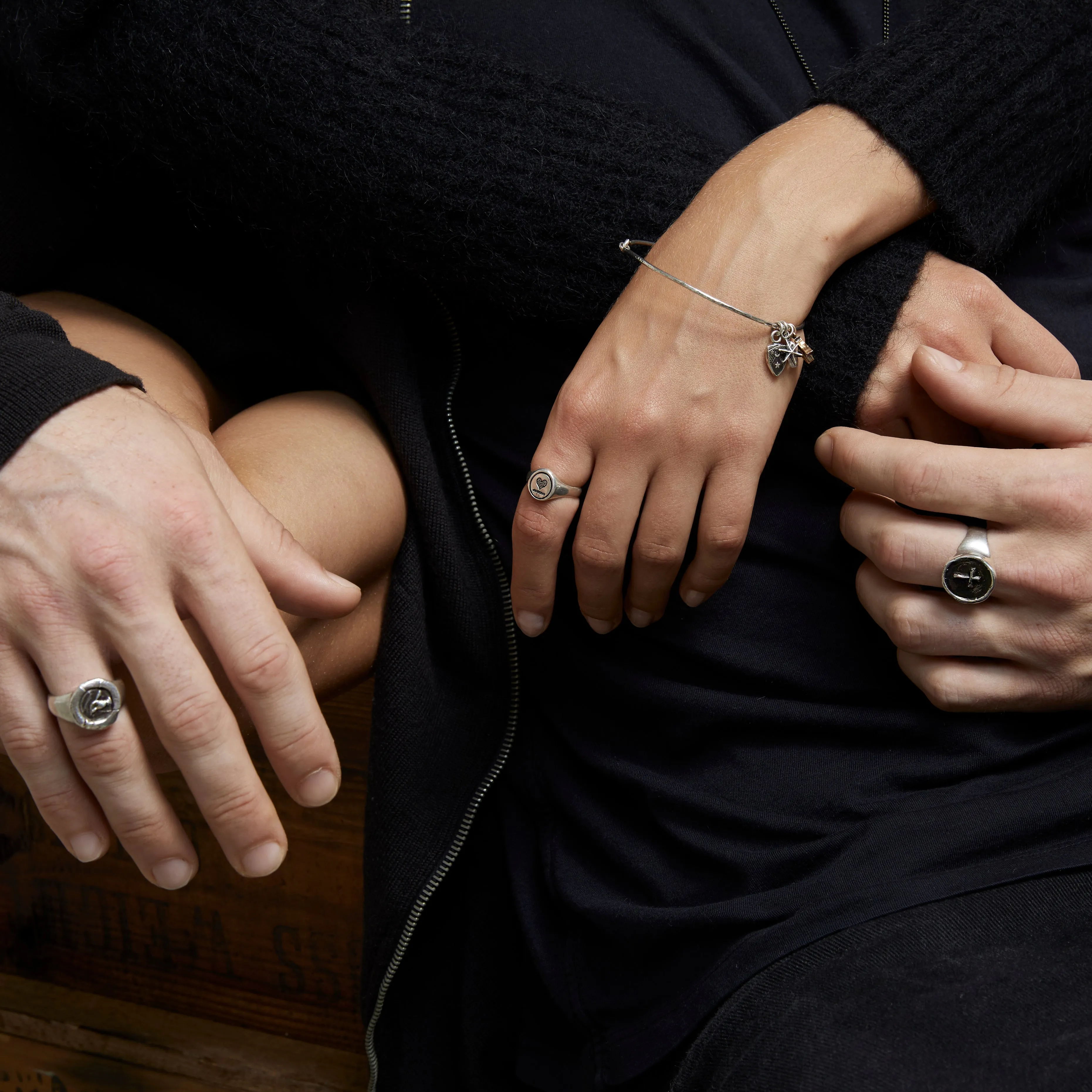 Heart Oval Signet Ring