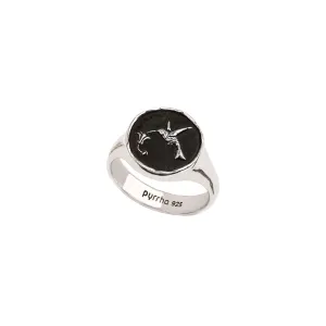 Hummingbird Signet Ring
